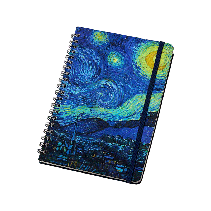 Capa elástica para caderno espiral Starry Night Cover