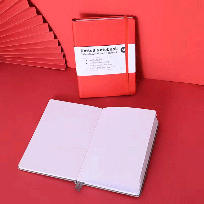 Faixa elástica para caderno de capa dura com bolinhas de PU A5