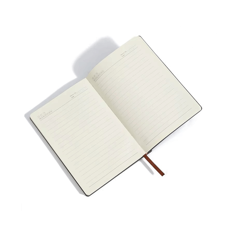 Marcador de caderno de capa mole em PU liso A5