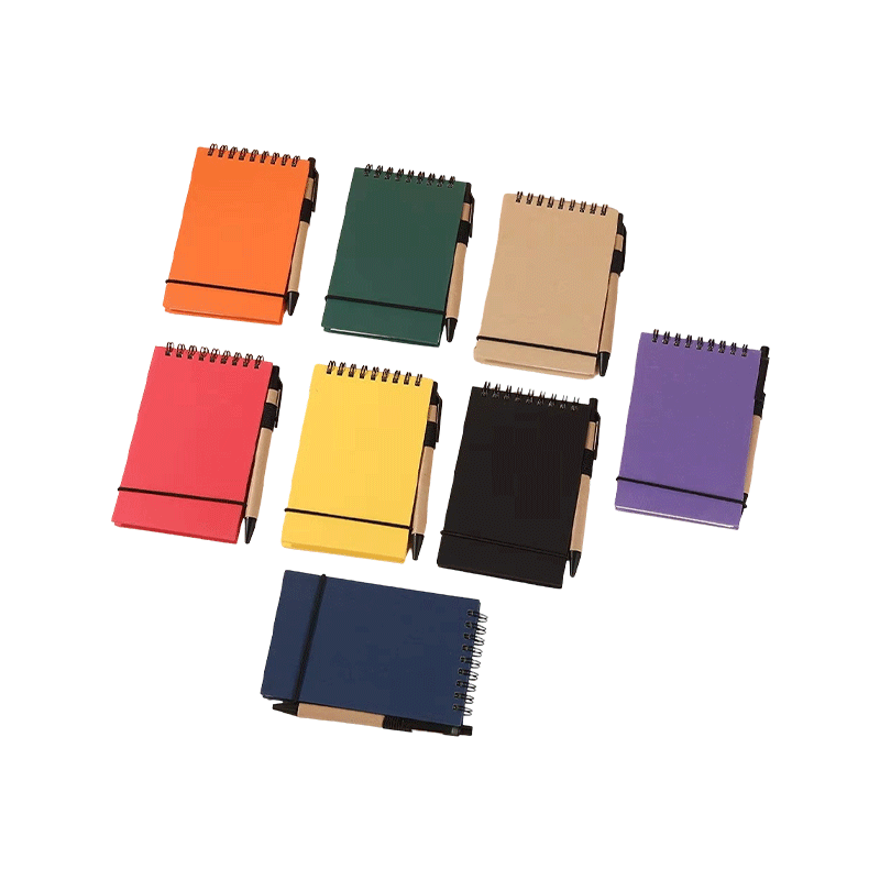 Suporte para caneta de caderno espiral de capa dura