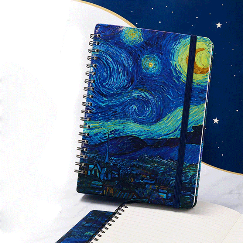 Capa elástica para caderno espiral Starry Night Cover