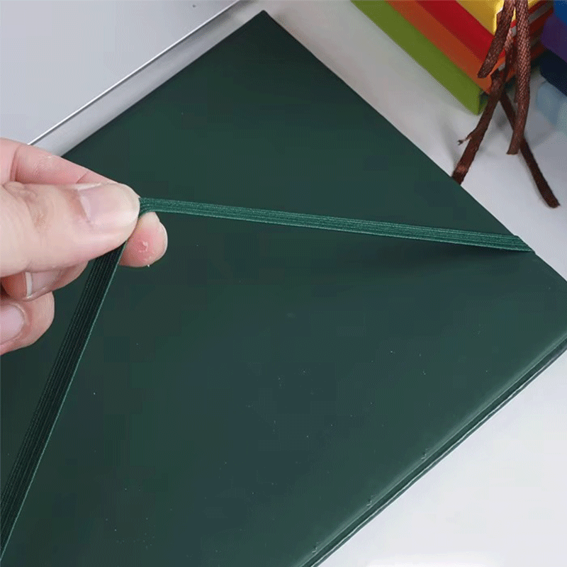 A5 A6 PU Marcador de caderno de capa dura com encadernação elástica