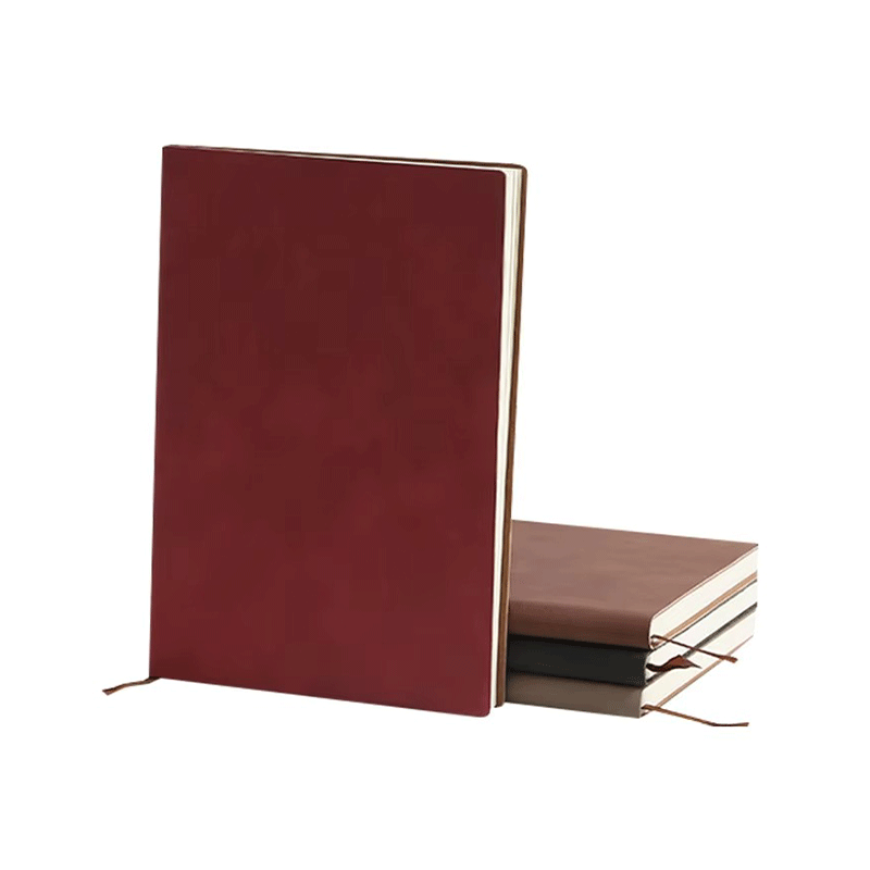 Marcador de caderno de capa mole em PU liso A5