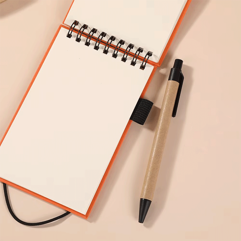 Suporte para caneta de caderno espiral de capa dura