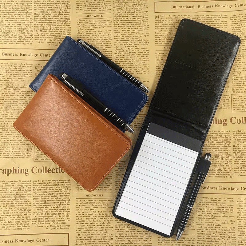 Caderno de bolso portátil A7 para empresas